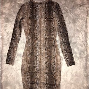 Snake skin pattern dress